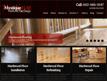 Tablet Screenshot of mystiquehardwoodfloors.com